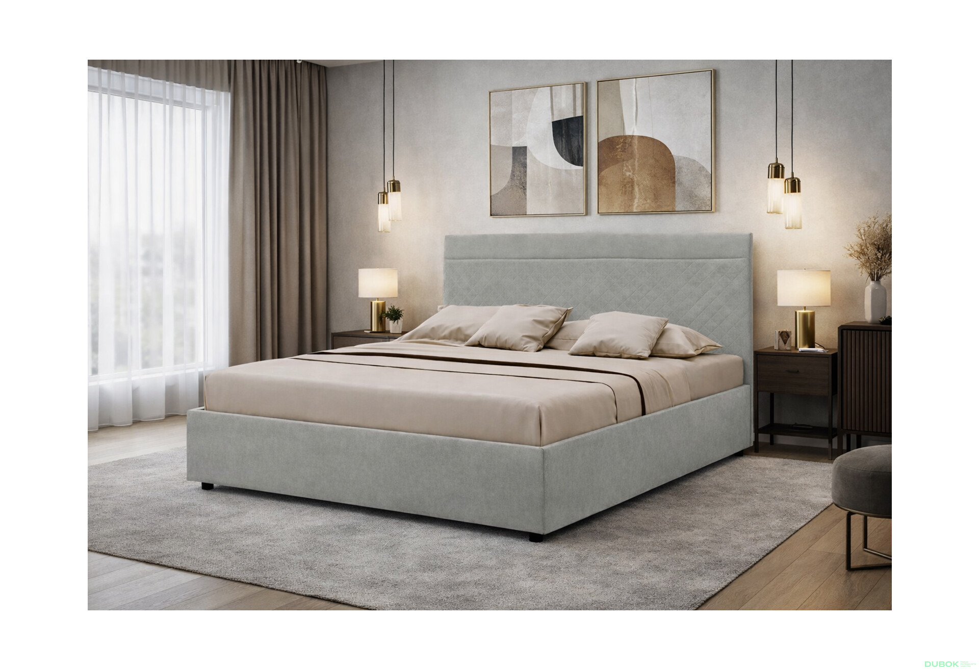 Fotografie 2 - Postel Fro Pik 140x200 Mono 246, šedá