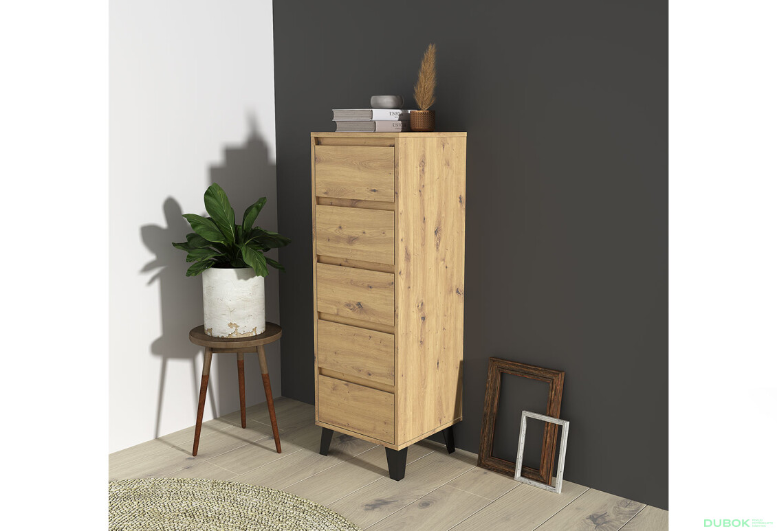 Fotografie 2 - Komoda Borg 5s/40 dub artisan