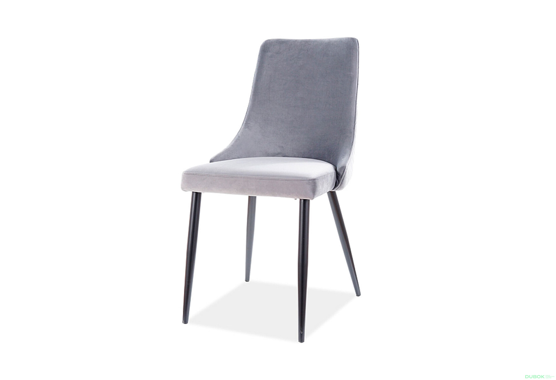 Fotografie 1 - Židle Piano B Velvet šedý Bluvel 14, kov černá matná