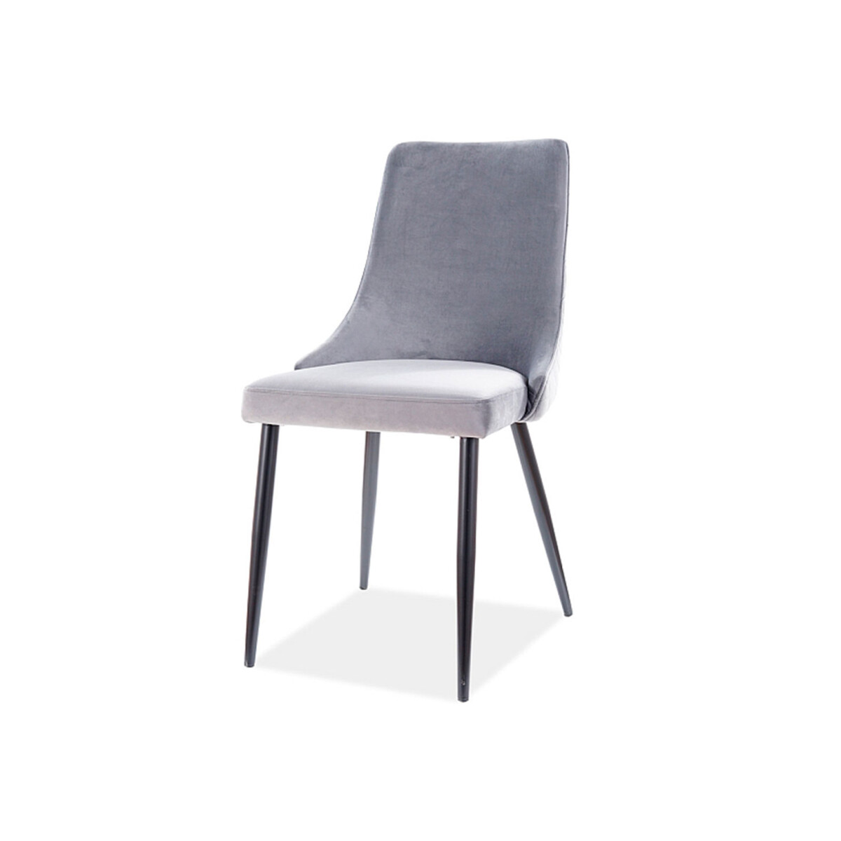 

Židle Piano B Velvet šedý Bluvel 14, kov černá matná