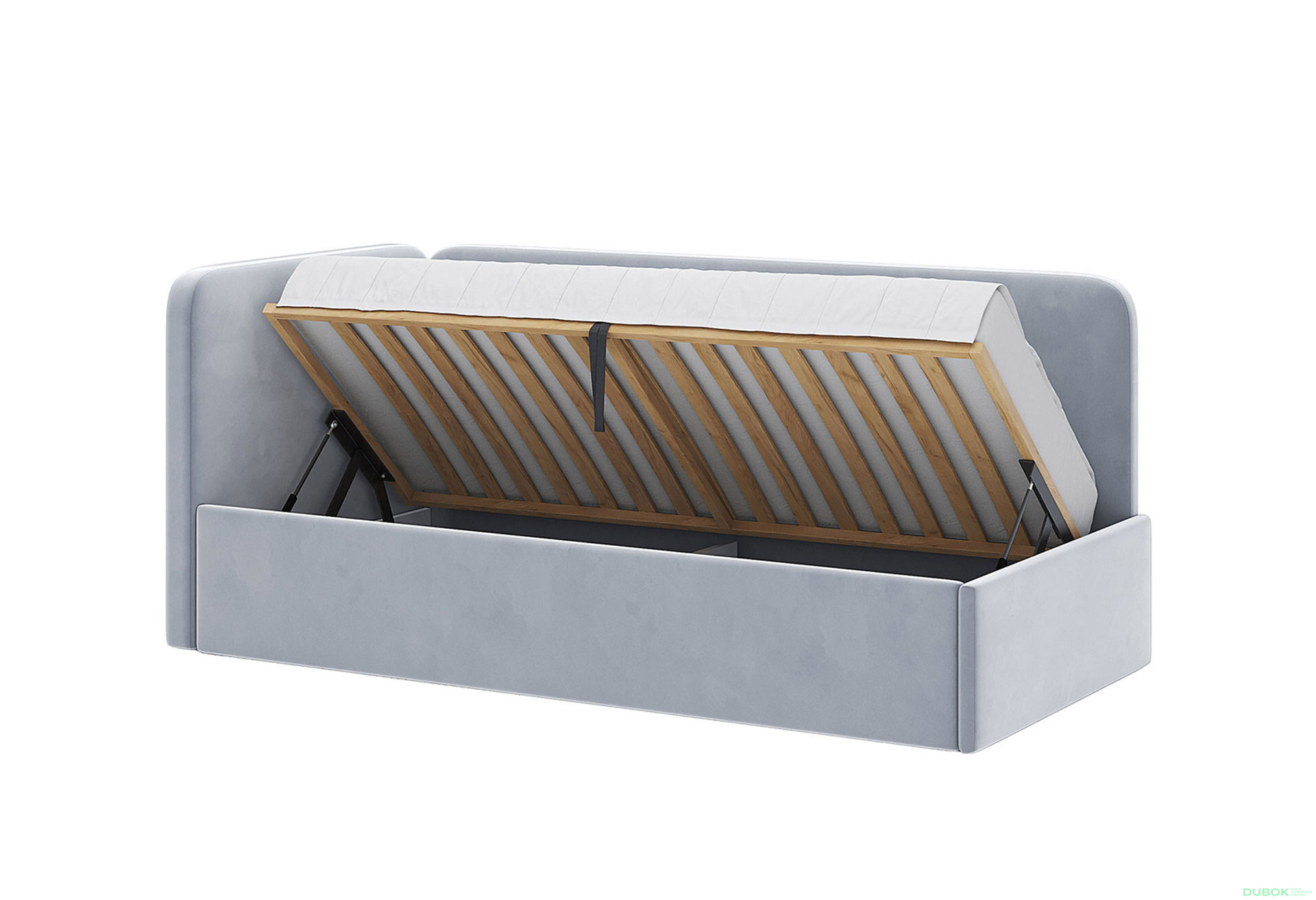 Fotografie 2 - Postel měkká s matrací Sofie New 0,9x2,0 výsuvná s rámem Happy