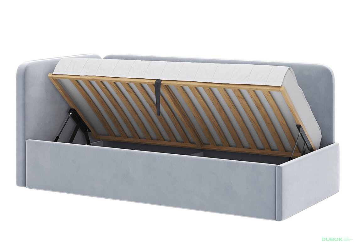 Fotografie 2 - Postel měkká s matrací Sofie New 0,9x2,0 výsuvná s rámem Happy