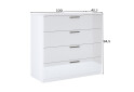 Fotografie 4 - Komoda 4šx bílý lesk Happy