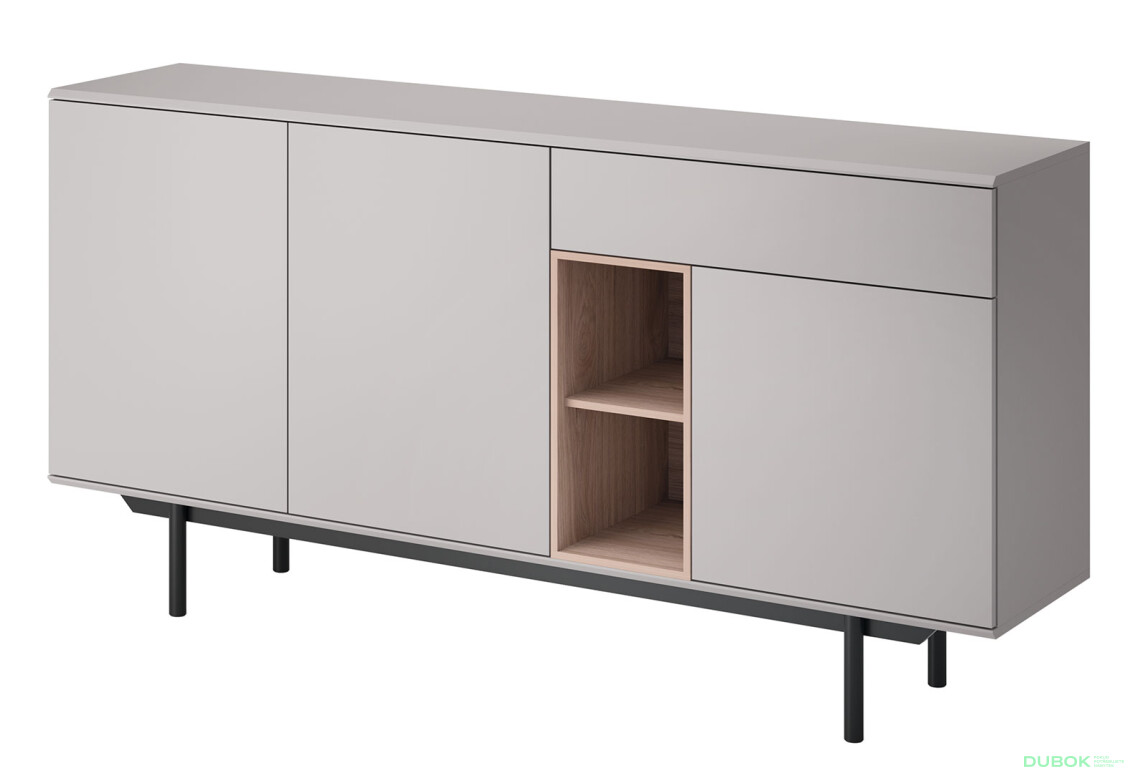 Komoda IK175 šedá / jackson hickory Inox