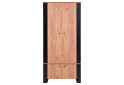 Fotografie 2 - Skříň čtyřdveřová Wood 90x195x55 cm Dub craft zlatý