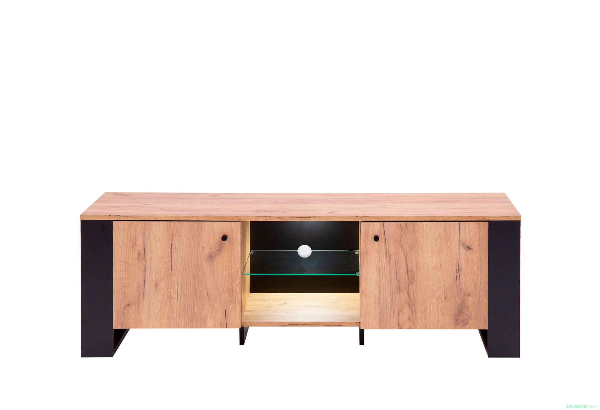 Fotografie 3 - TV stolek 2d/140 dub craft zlatý Wood