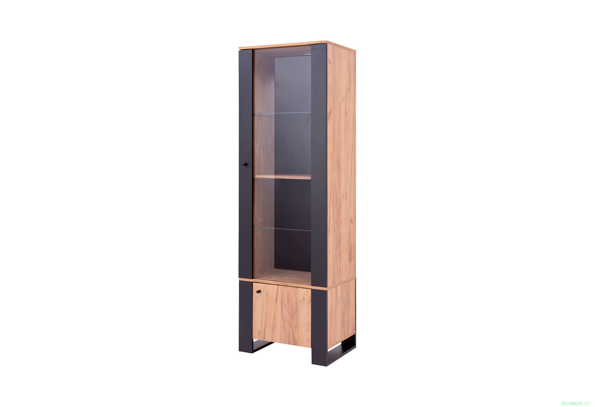 Vitrína 1d1w dub craft zlatý Wood - Fotografie 1 Fotografie 1 - Vitrína 1d1w dub craft zlatý Wood