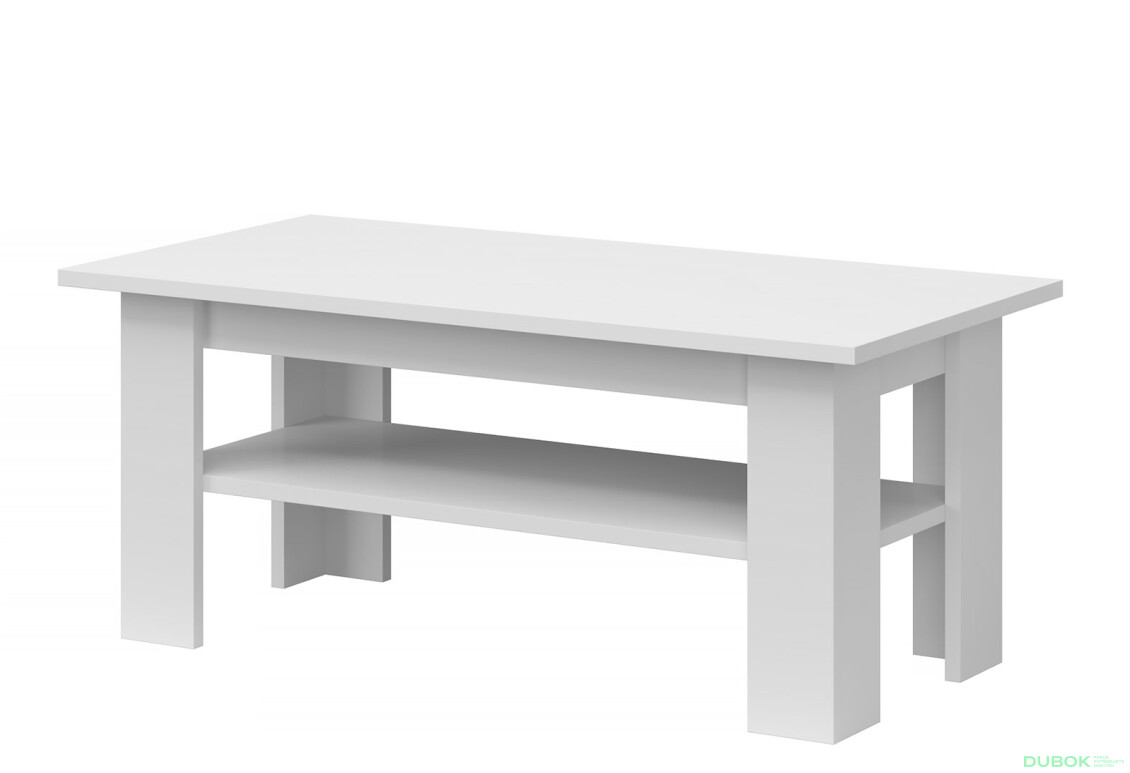 Konferenční stolek 120 bílý lesk Yolk - Fotografie 1 Fotografie 1 - Konferenční stolek 120 bílý lesk Yolk