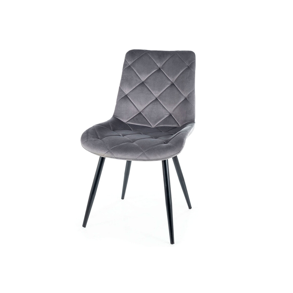

Židle Ralph Velvet šedý Bluvel 14, kov černá matná