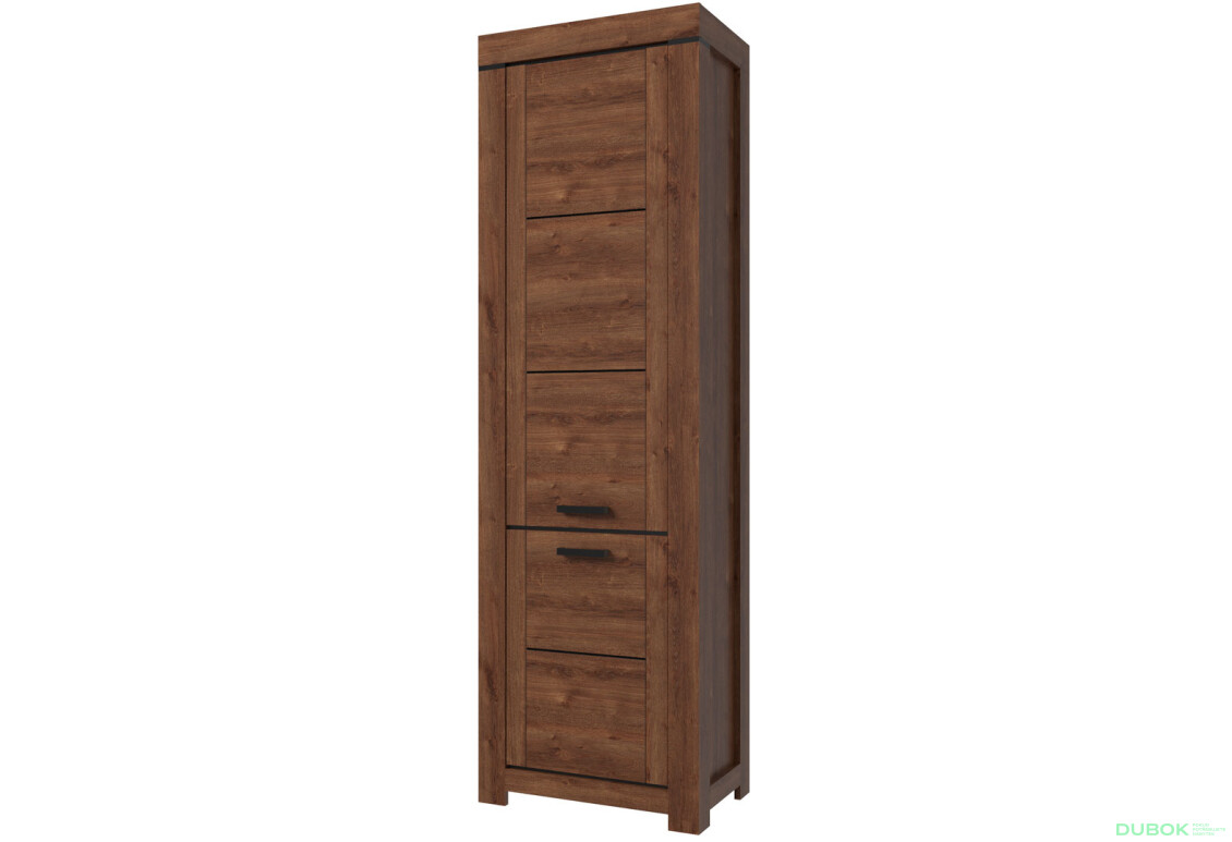 Regál 2d hnědý dub Brass