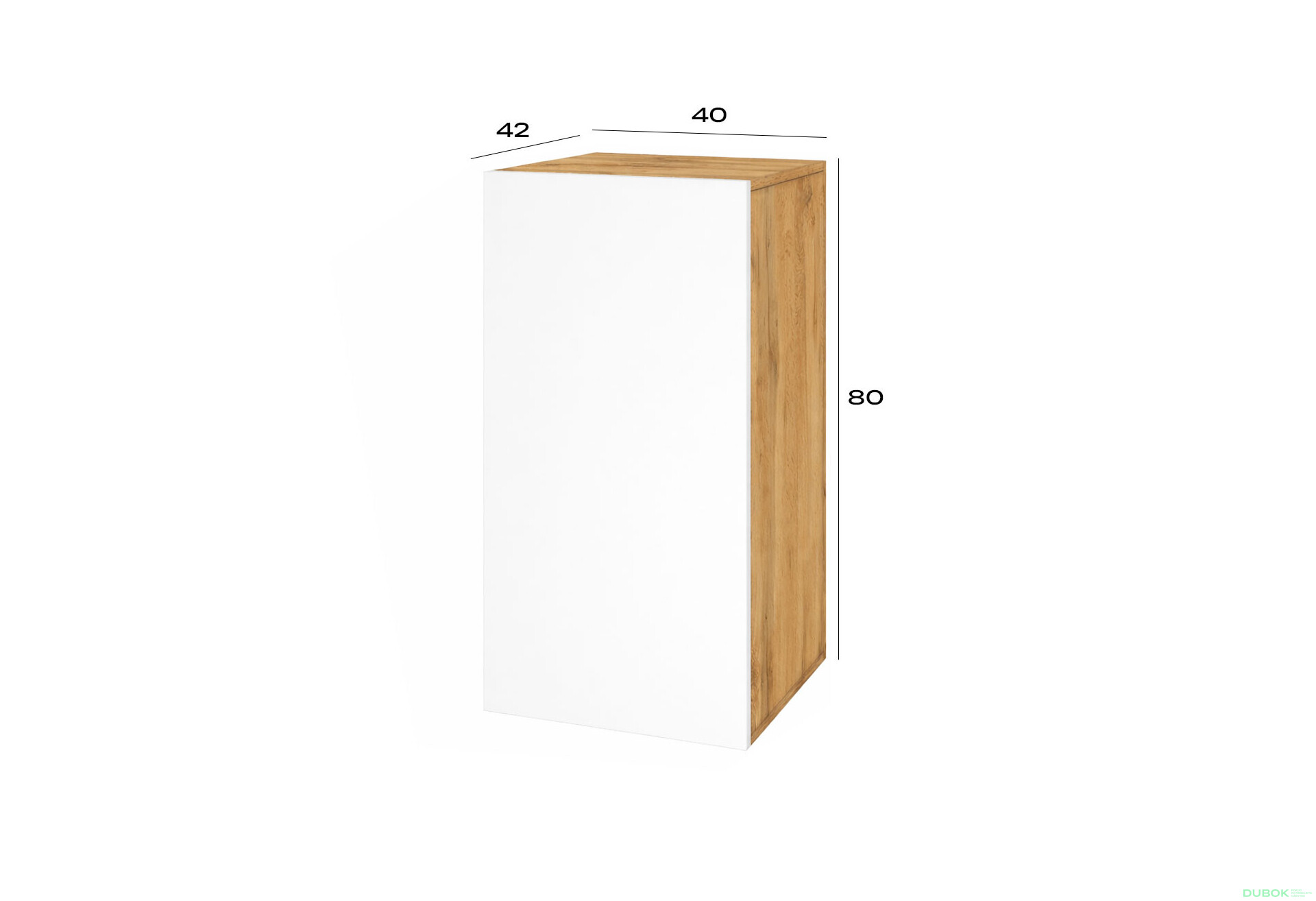 Fotografie 3 - Komoda 1D 40 cm dub apalačský / nymphaea alba Space