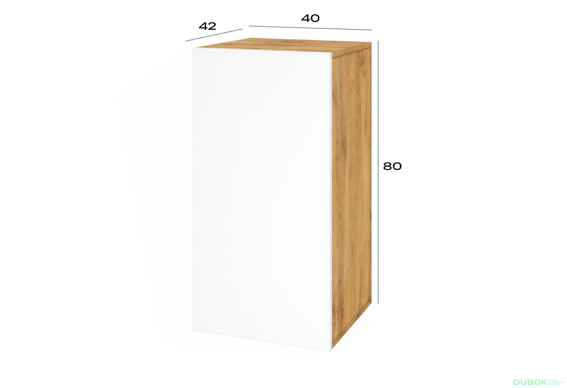 Fotografie 3 - Komoda 1D 40 cm dub apalačský / nymphaea alba Space