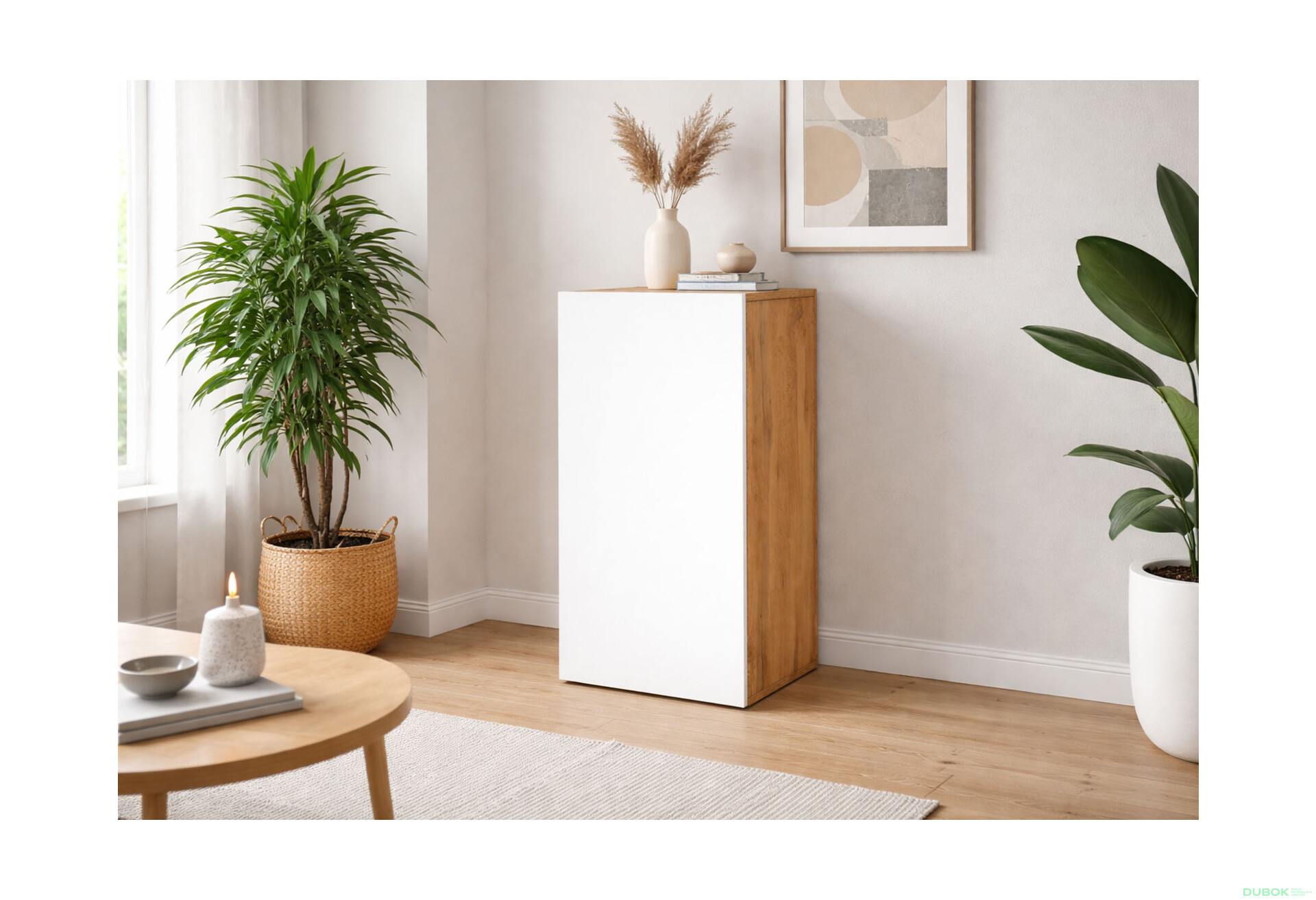 Fotografie 2 - Komoda 1D 40 cm dub apalačský / nymphaea alba Space