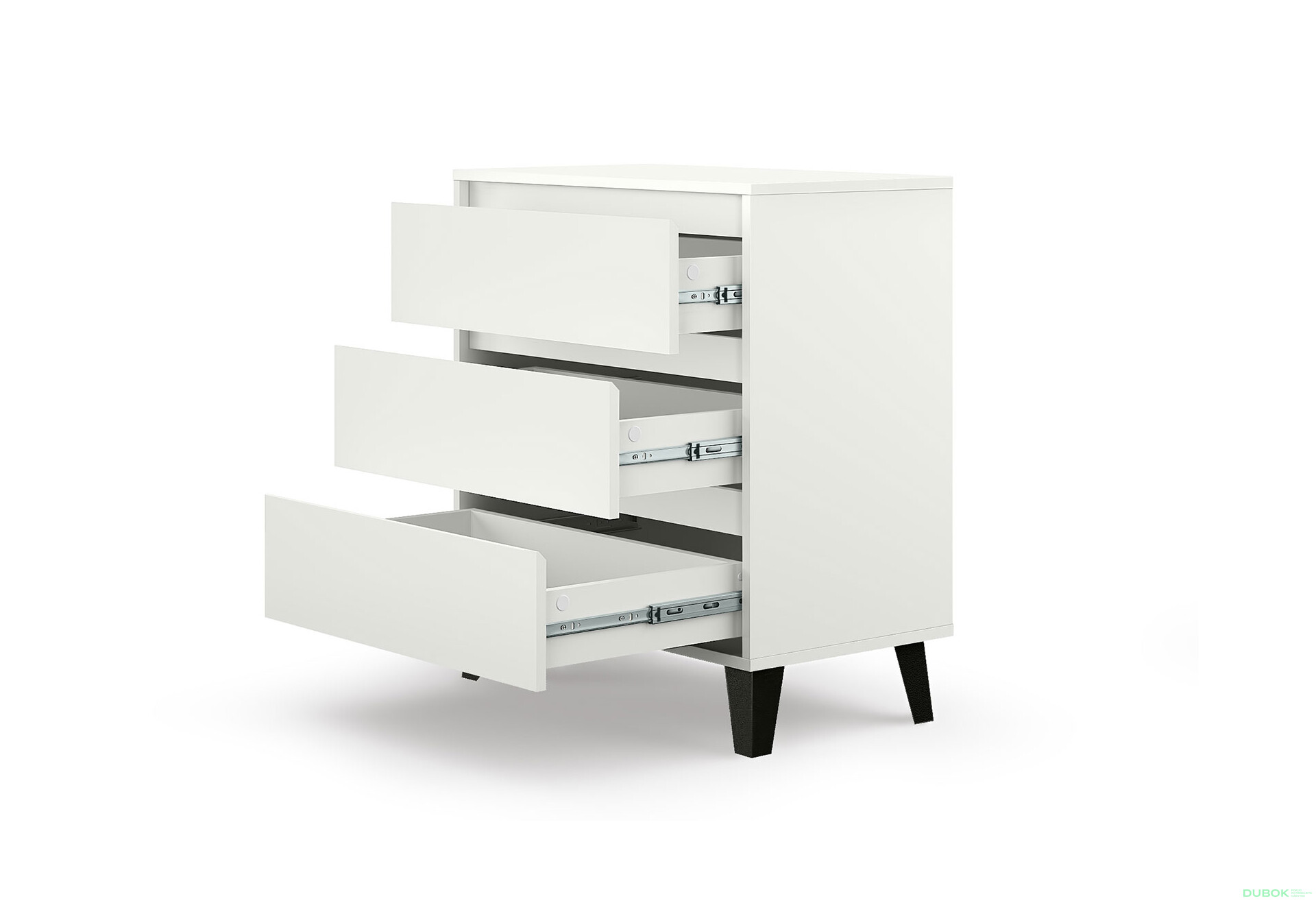 Komoda Borg 3s/70 bílá - Fotografie 5 Fotografie 5 - Komoda Borg 3s/70 bílá