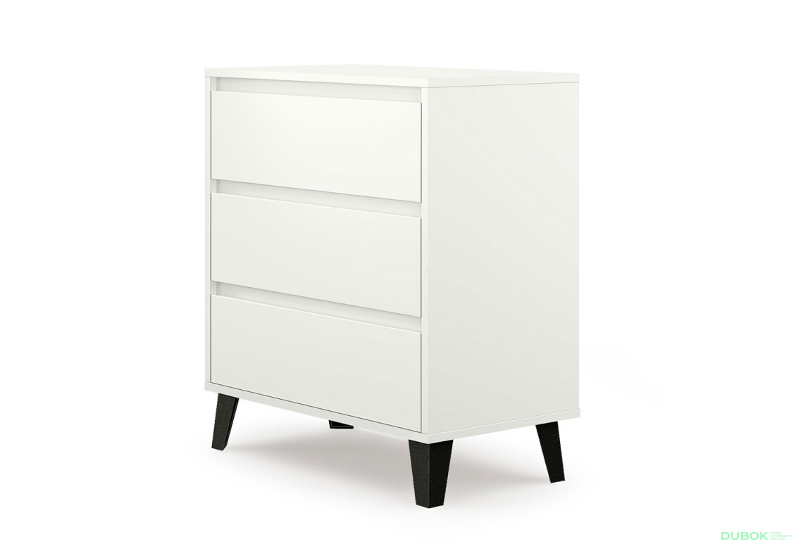 Komoda Borg 3s/70 bílá - Fotografie 4 Fotografie 4 - Komoda Borg 3s/70 bílá