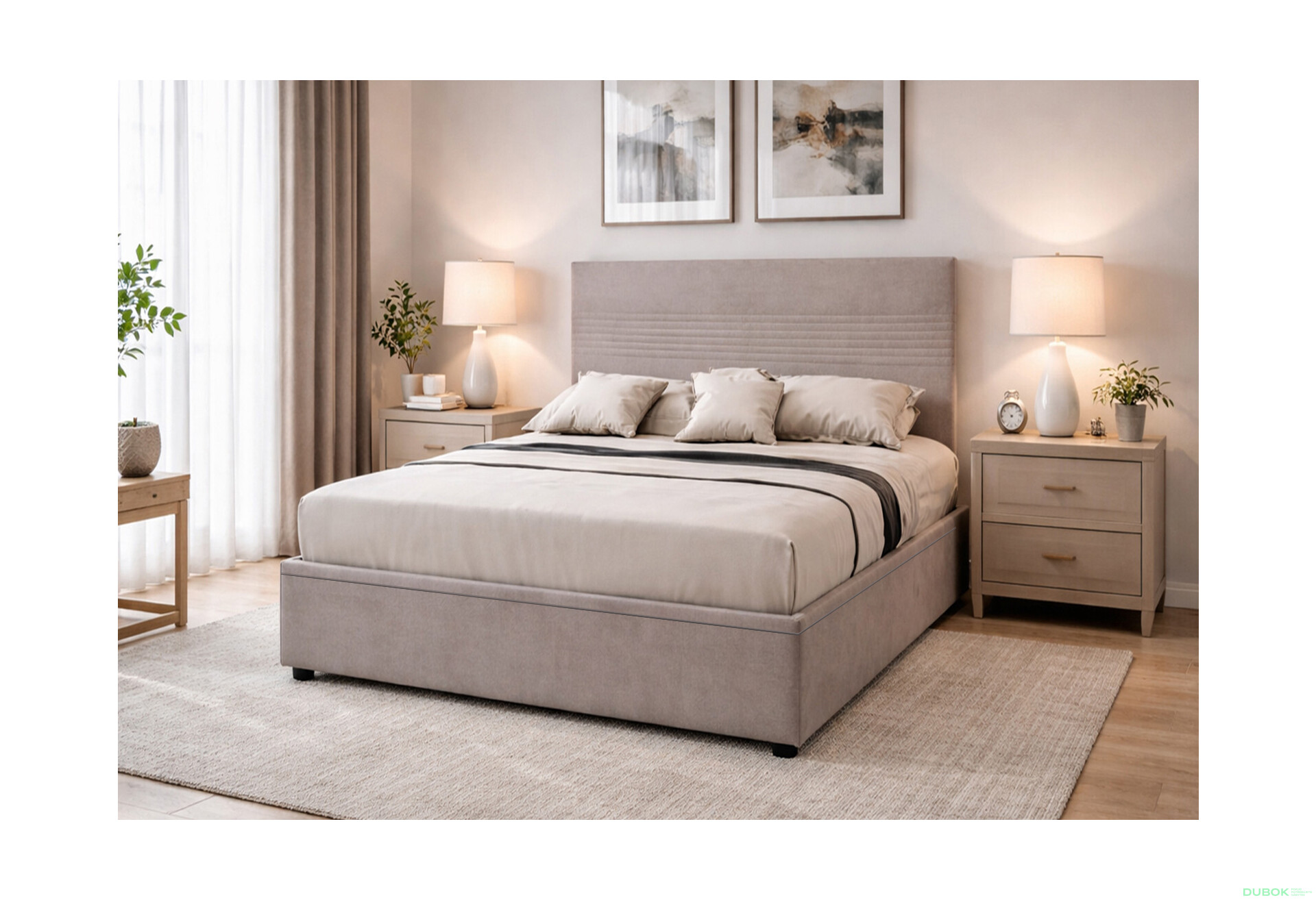 Fotografie 2 - Postel Fro Line 160x200 s roštem, úložným prostorem Mono 233, béž