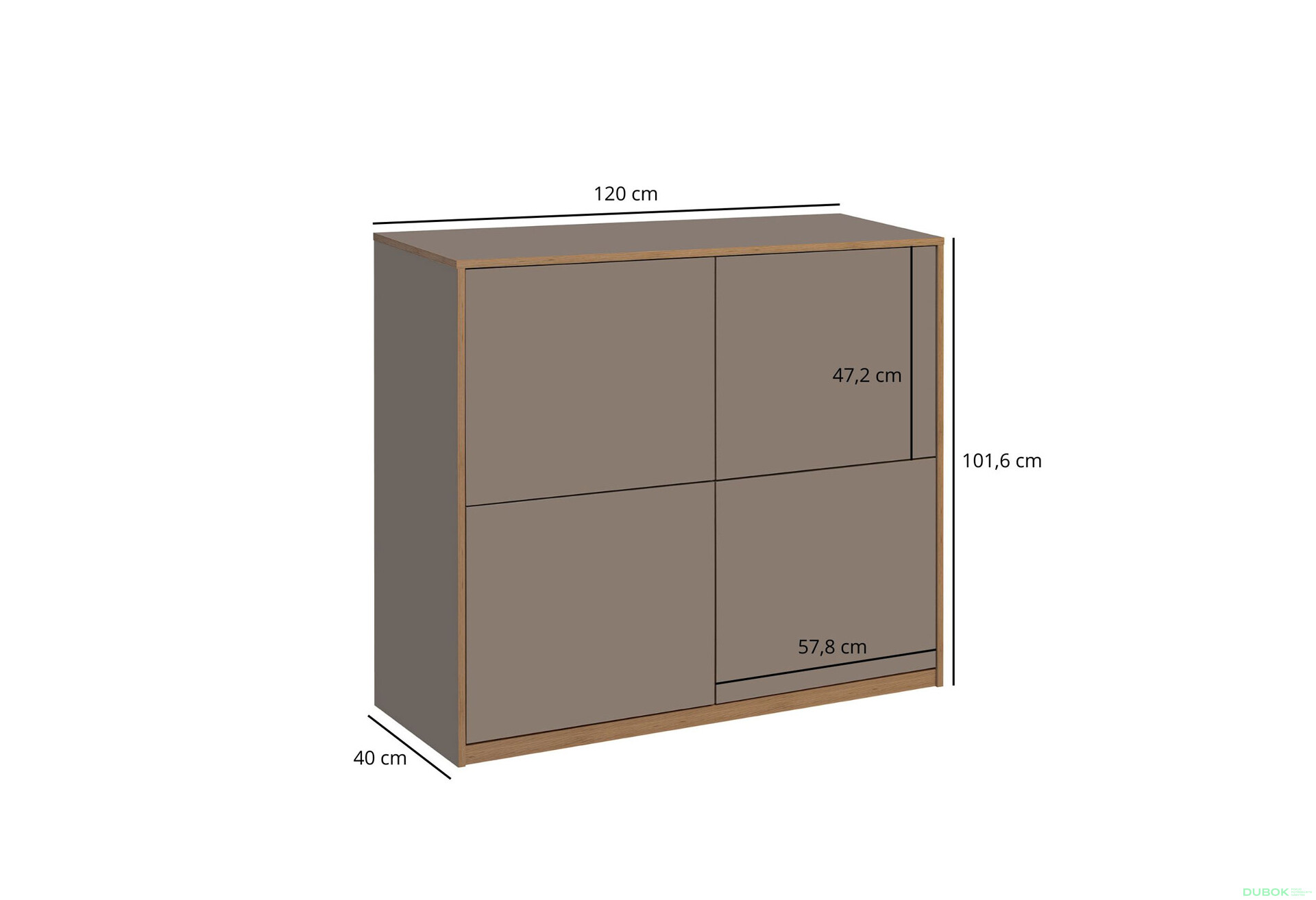 Komoda 4d šedý kubanit Complex - Fotografie 7 Fotografie 7 - Komoda 4d šedý kubanit Complex