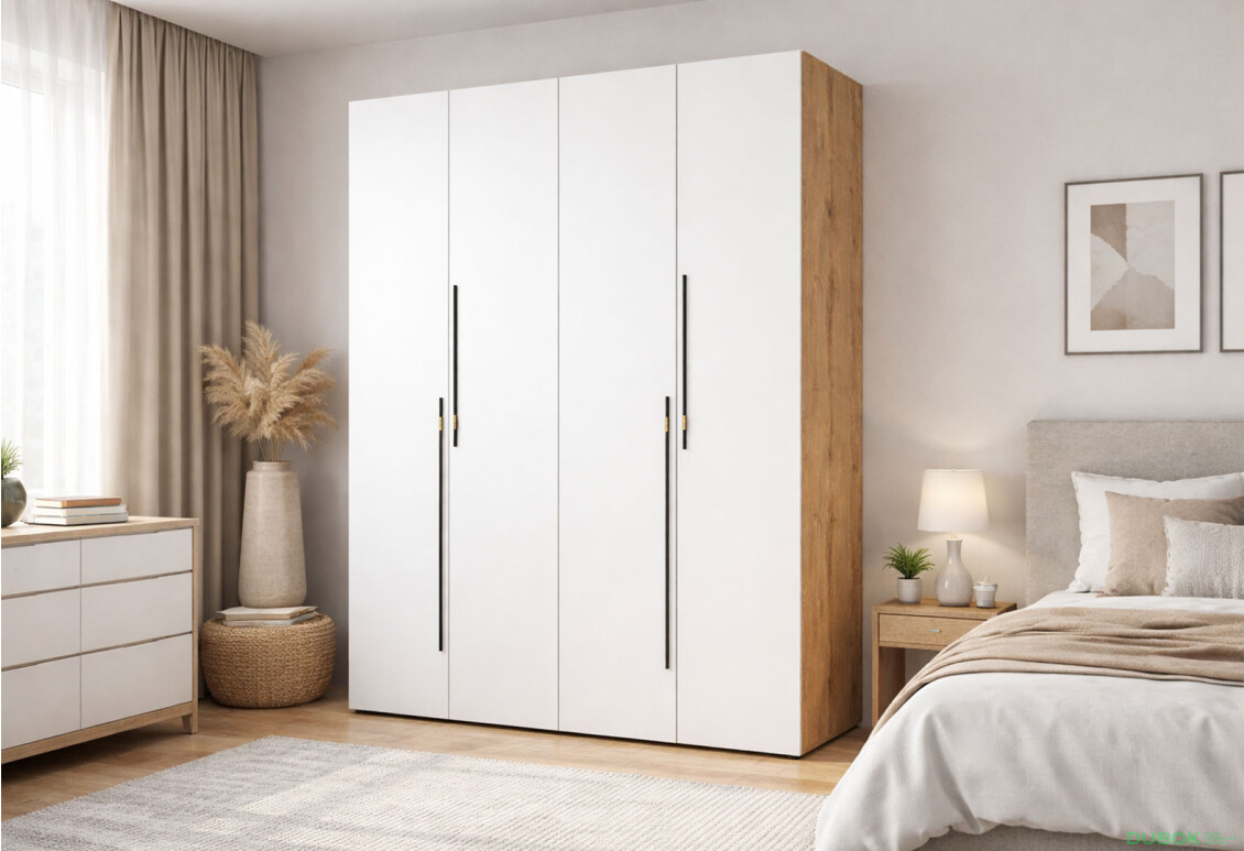 Fotografie 2 - Skříň 4D 160 cm dub appalačský / nymphaea alba Space