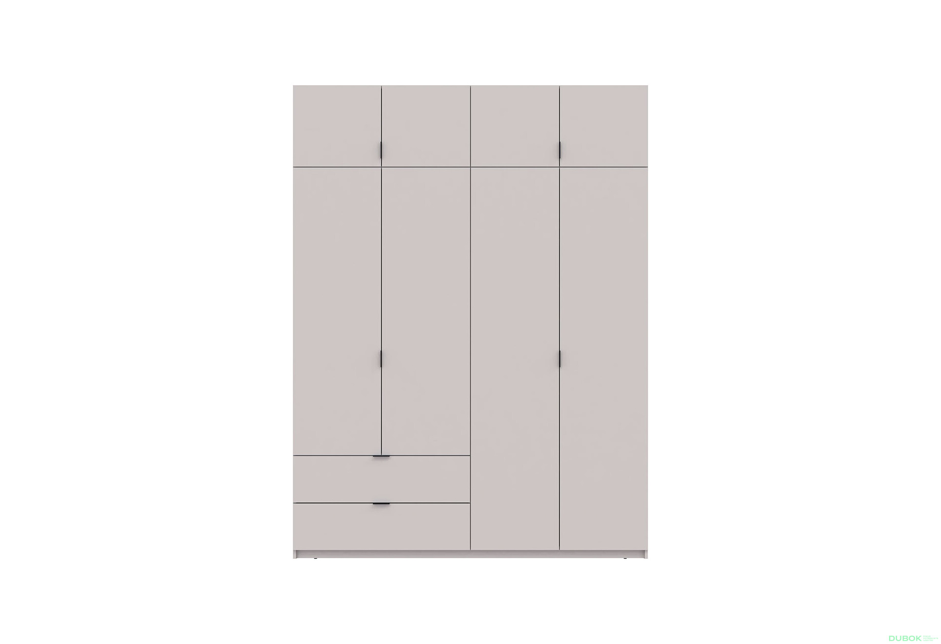 Skříň čtyřdveřová Lukas 180x50x240 cm kašmír - Fotografie 3 Fotografie 3 - Skříň čtyřdveřová Lukas 180x50x240 cm kašmír