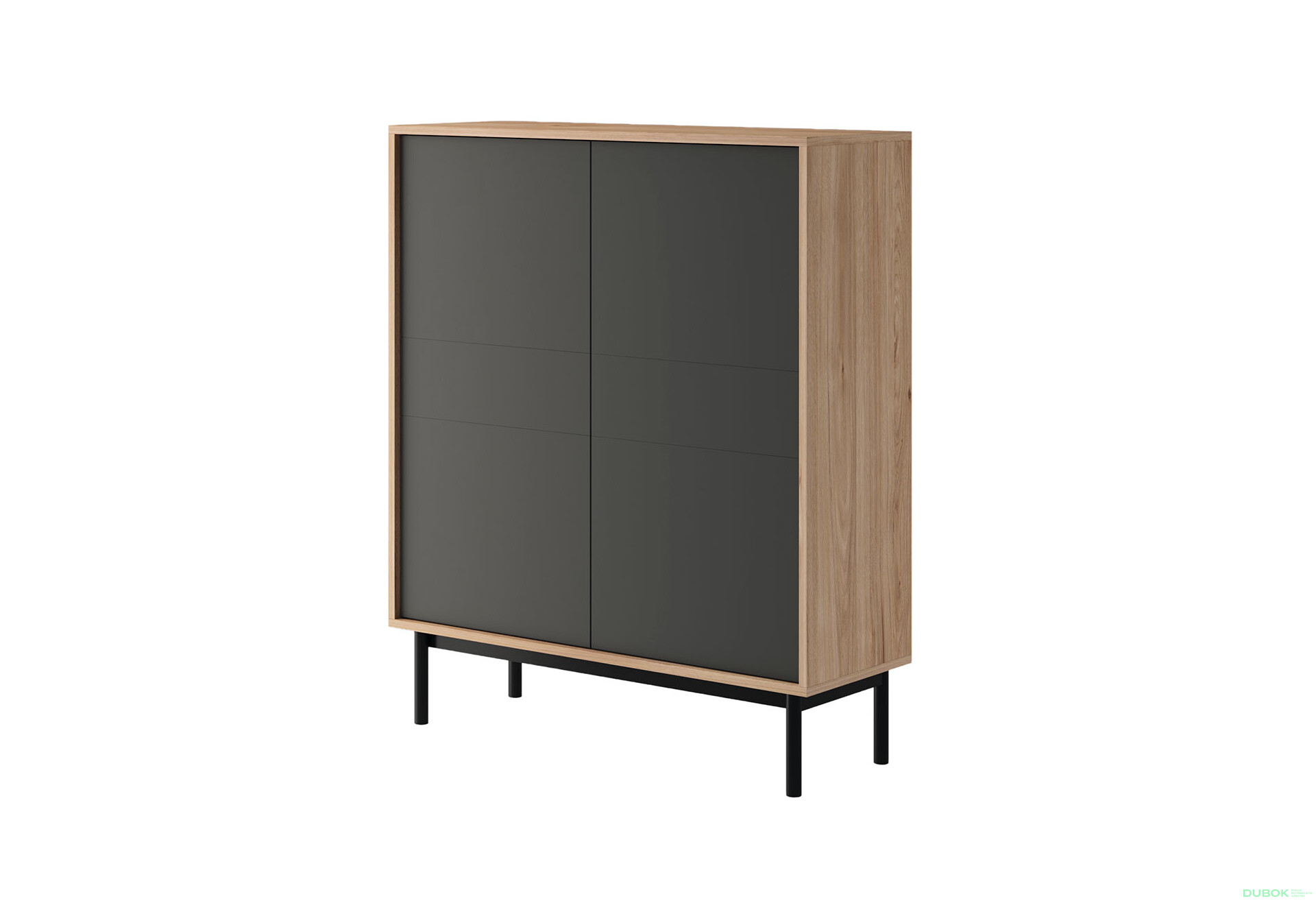 Komoda BKD104 jackson hickory / grafit Basic - Fotografie 1 Fotografie 1 - Komoda BKD104 jackson hickory / grafit Basic