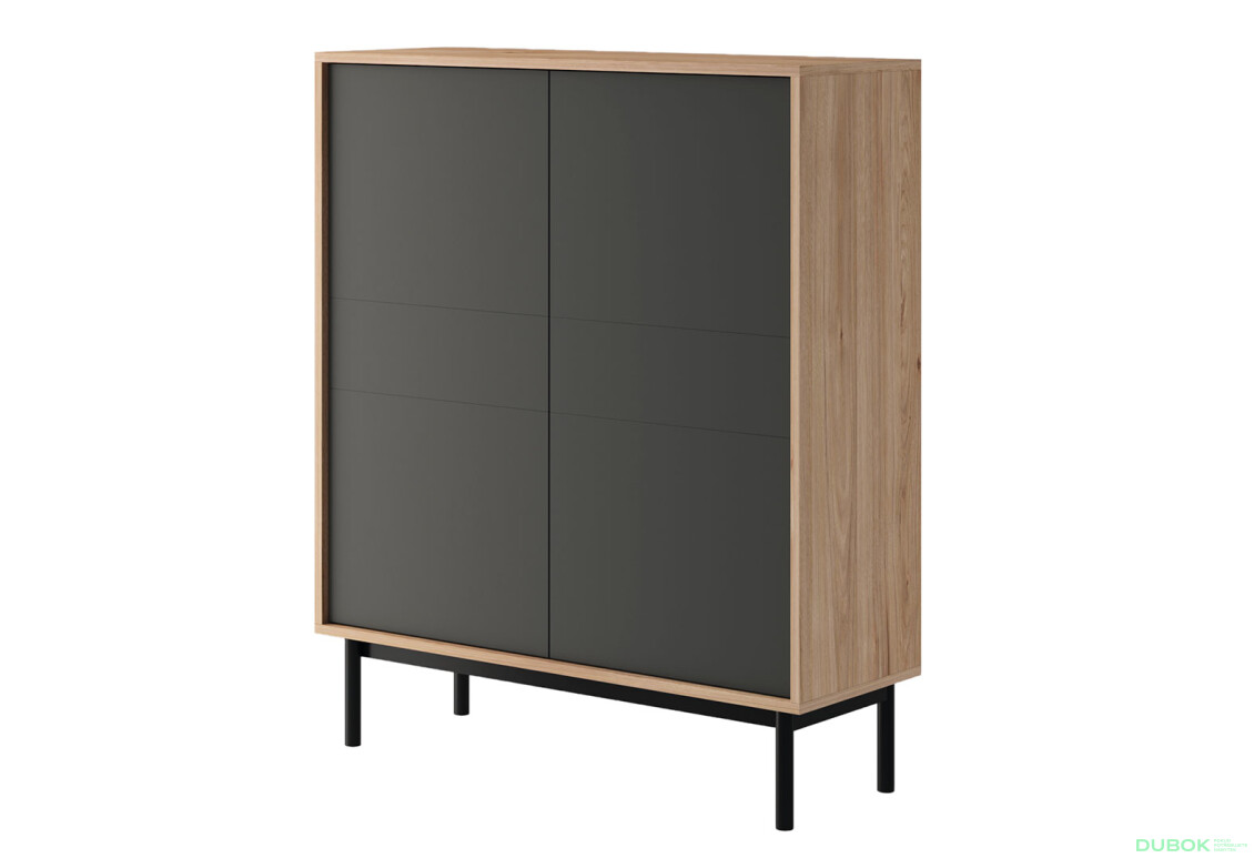 Komoda BKD104 jackson hickory / grafit Basic