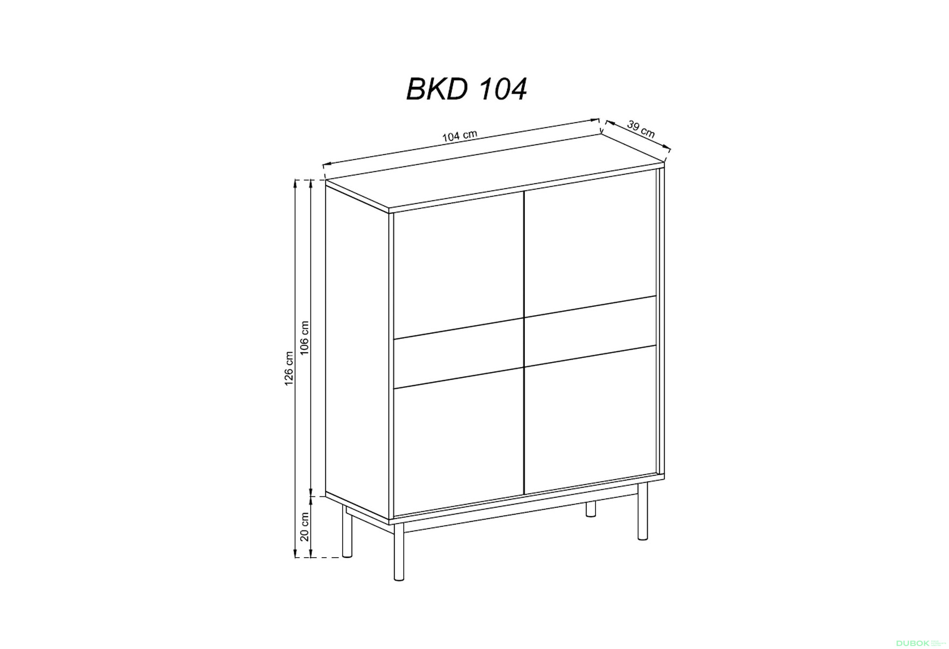 Komoda BKD104 jackson hickory / grafit Basic - Fotografie 2 Fotografie 2 - Komoda BKD104 jackson hickory / grafit Basic