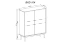 Fotografie 2 - Komoda BKD104 jackson hickory / grafit Basic