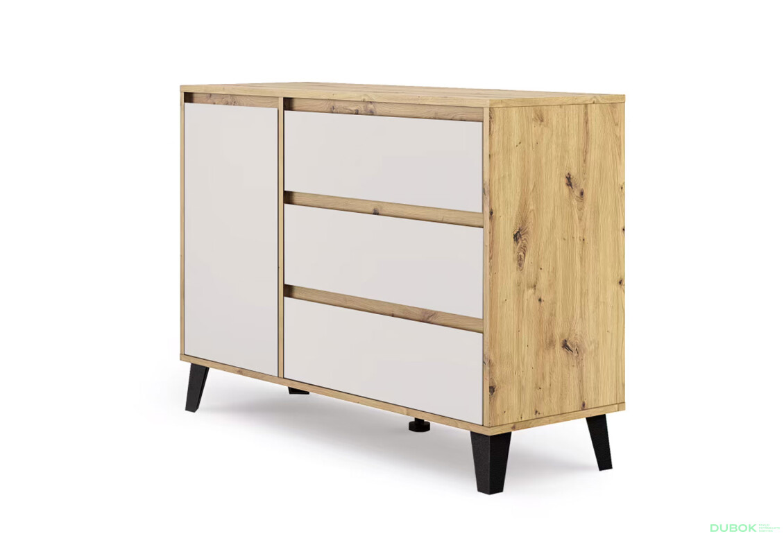 Fotografie 3 - Komoda Borg 1d3s dub artisan / kašmír