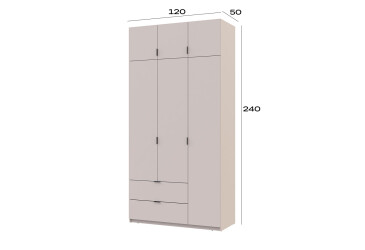 Skříň čtyřdveřová Lukas 120 cm kašmír