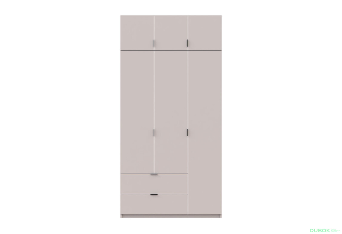 Fotografie 5 - Skříň čtyřdveřová Lukas 120 cm kašmír