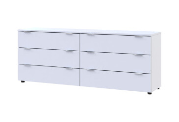 Komoda Ron 9 s 6 zásuvkami 160х38х62 bílý