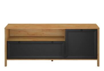 TV stolek Brent dub craft zlatý / černý