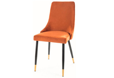 Židle Piano Velvet skořice Bluvel 4215, kov černý / zlatý