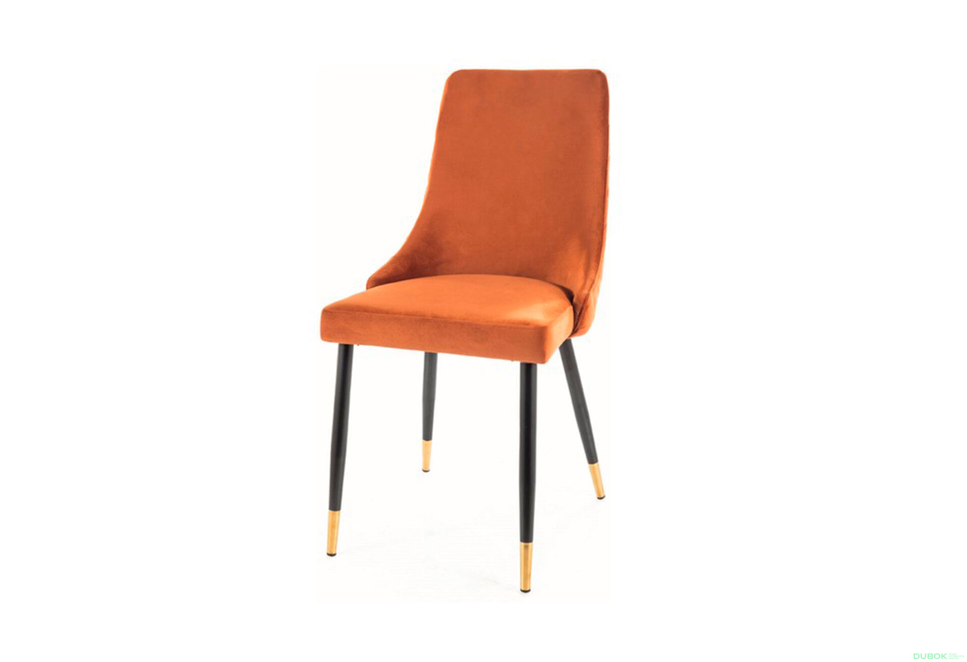 Fotografie 1 - Židle Piano Velvet skořice Bluvel 4215, kov černý / zlatý