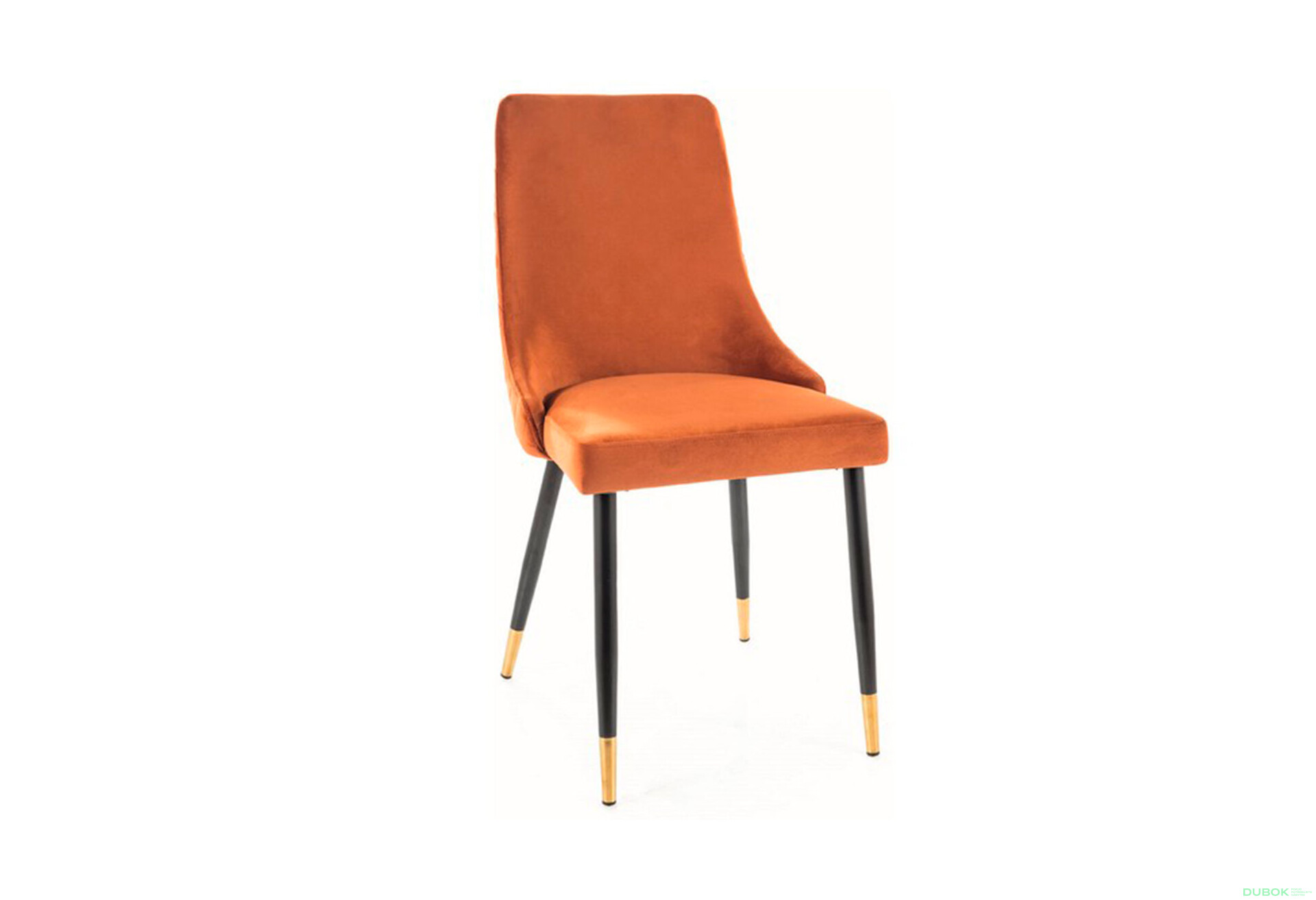Fotografie 2 - Židle Piano Velvet skořice Bluvel 4215, kov černý / zlatý