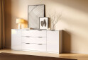 Fotografie 2 - Komoda Roma Color 2 dveře 3 šířky 2,0m bílý lesk