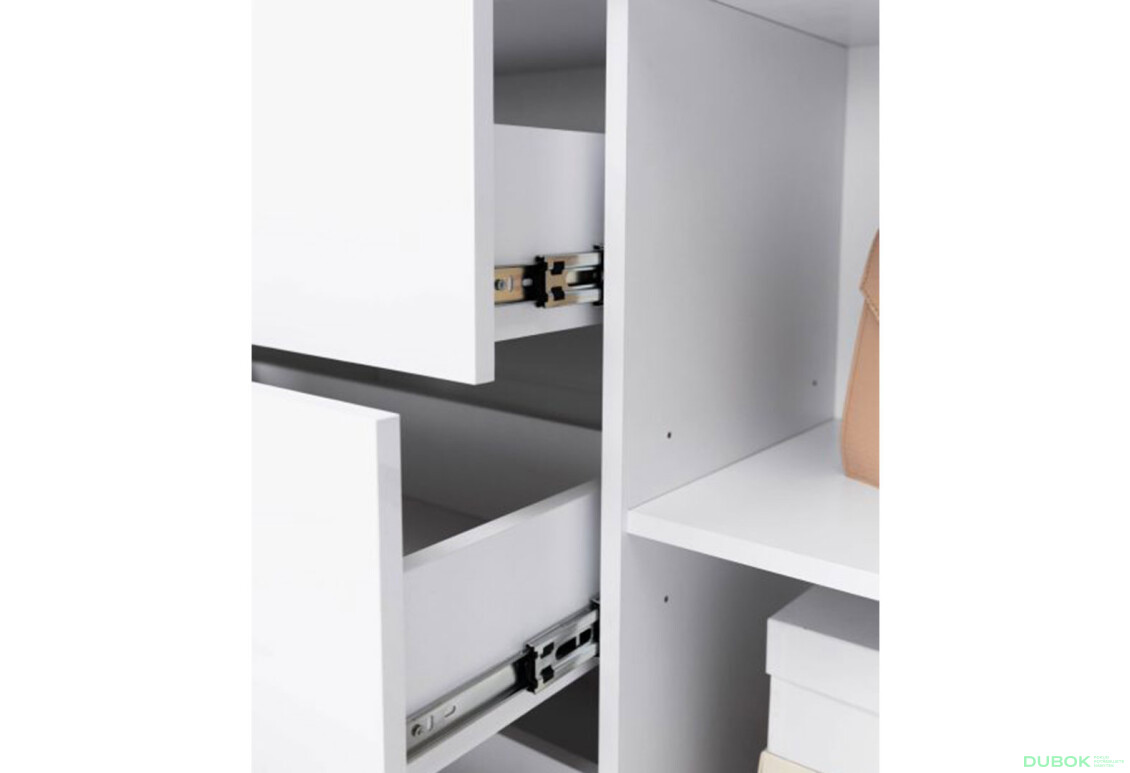 Fotografie 5 - Komoda Roma Color 2 dveře 3 šířky 2,0m bílý lesk