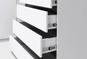 Fotografie 7 - Komoda 1dv 4šx bílý supermat, antracit Duo