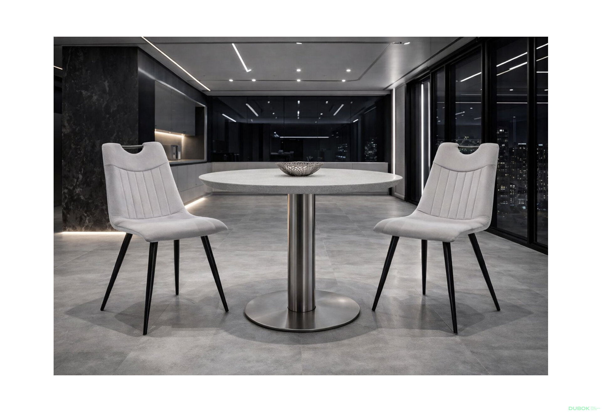 Fotografie 2 - Židle Orfe Velvet světle šedý Bluvel 03, kov černá matná