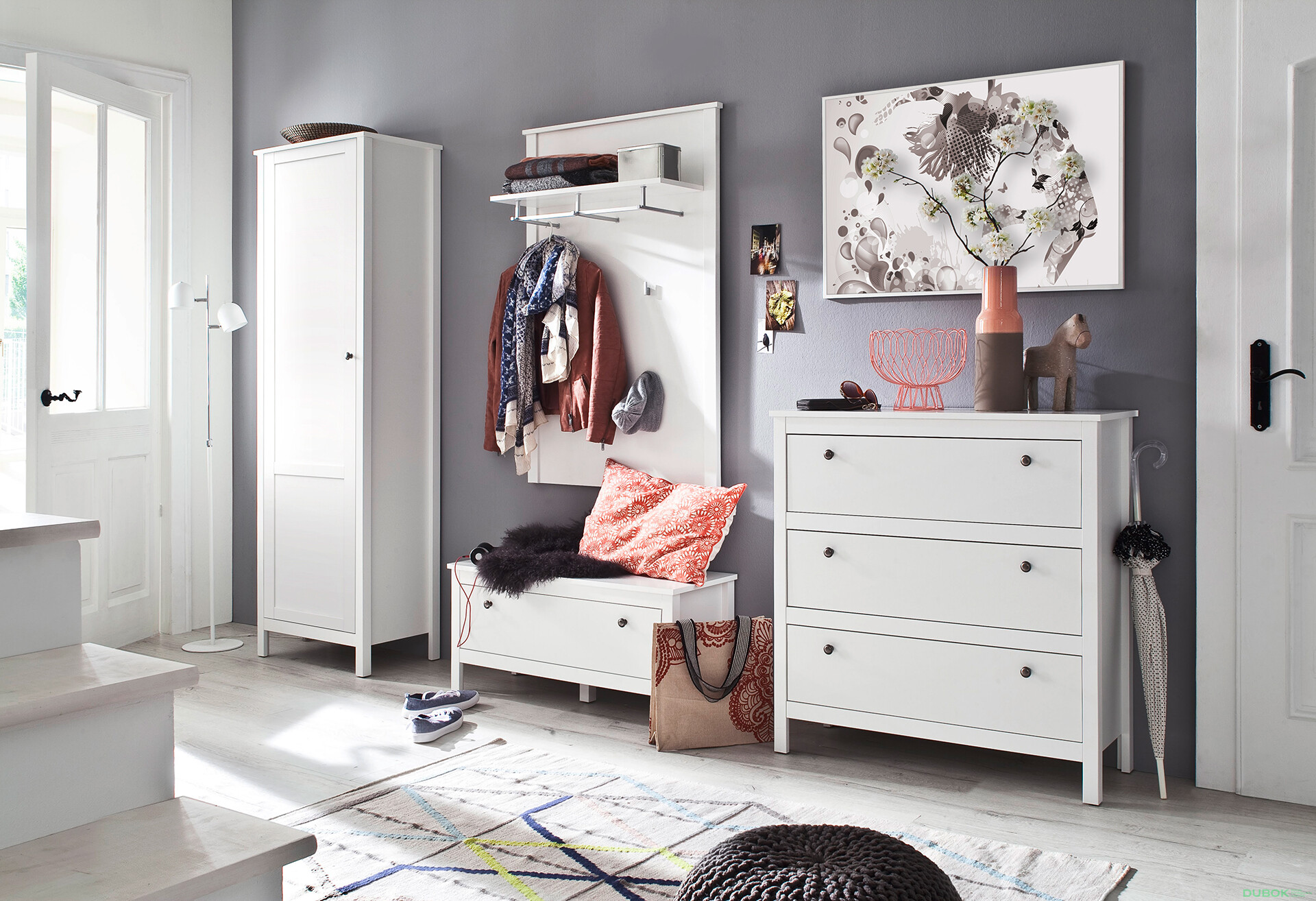 Fotografie 1 - Předsíňová sestava 2.3 m bílá Ole