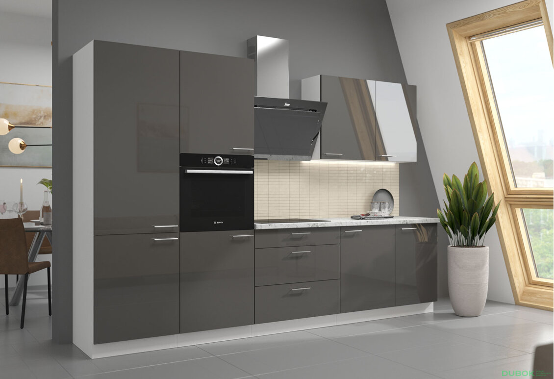 Fotografie 2 - Modulární kuchyně Lara bílý / šedý lesk