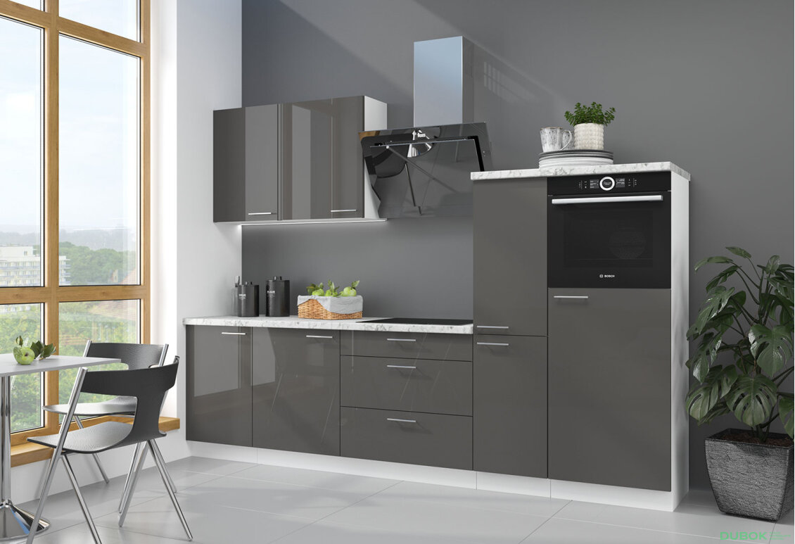 Fotografie 3 - Modulární kuchyně Lara bílý / šedý lesk