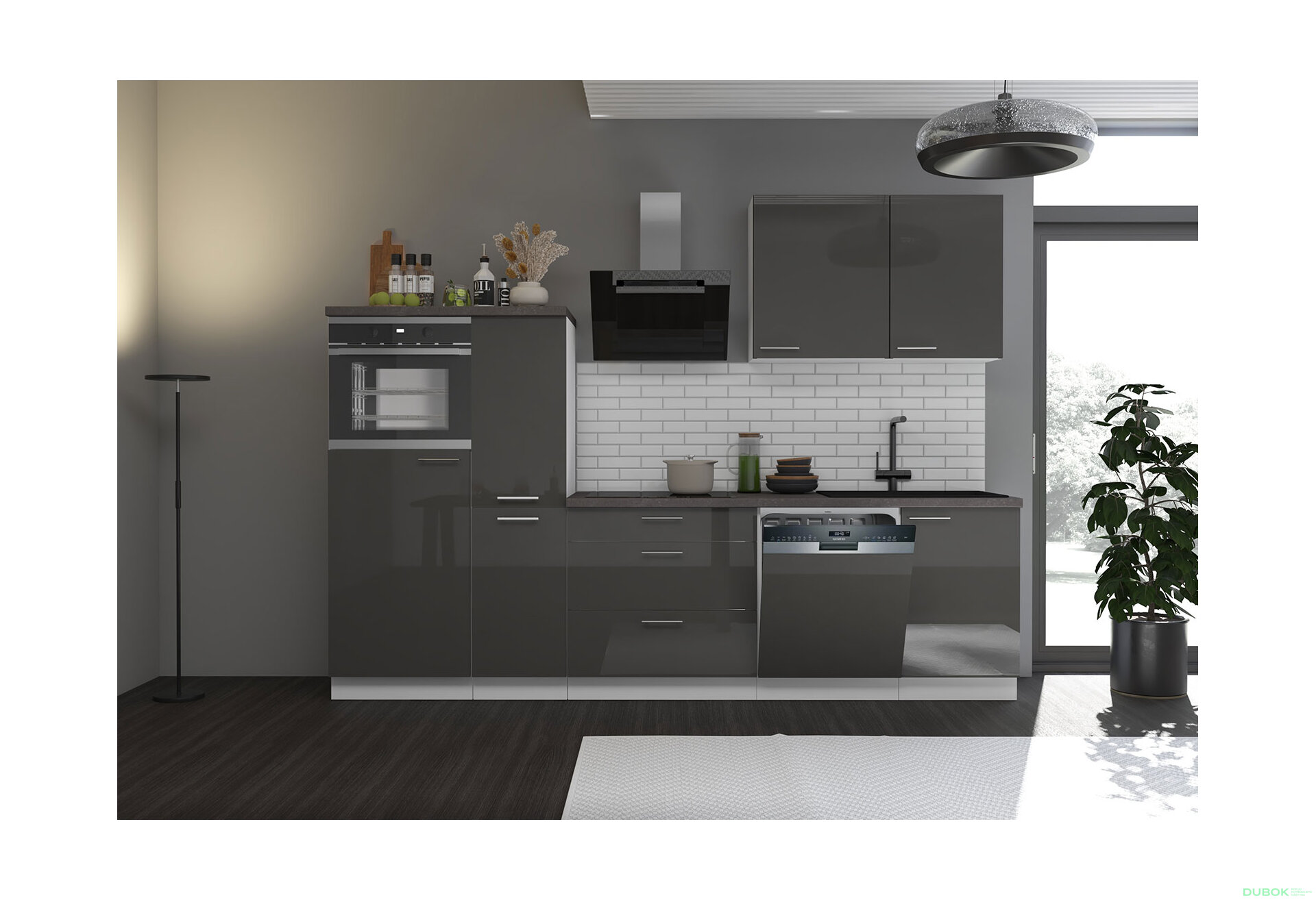 Fotografie 5 - Modulární kuchyně Lara bílý / šedý lesk