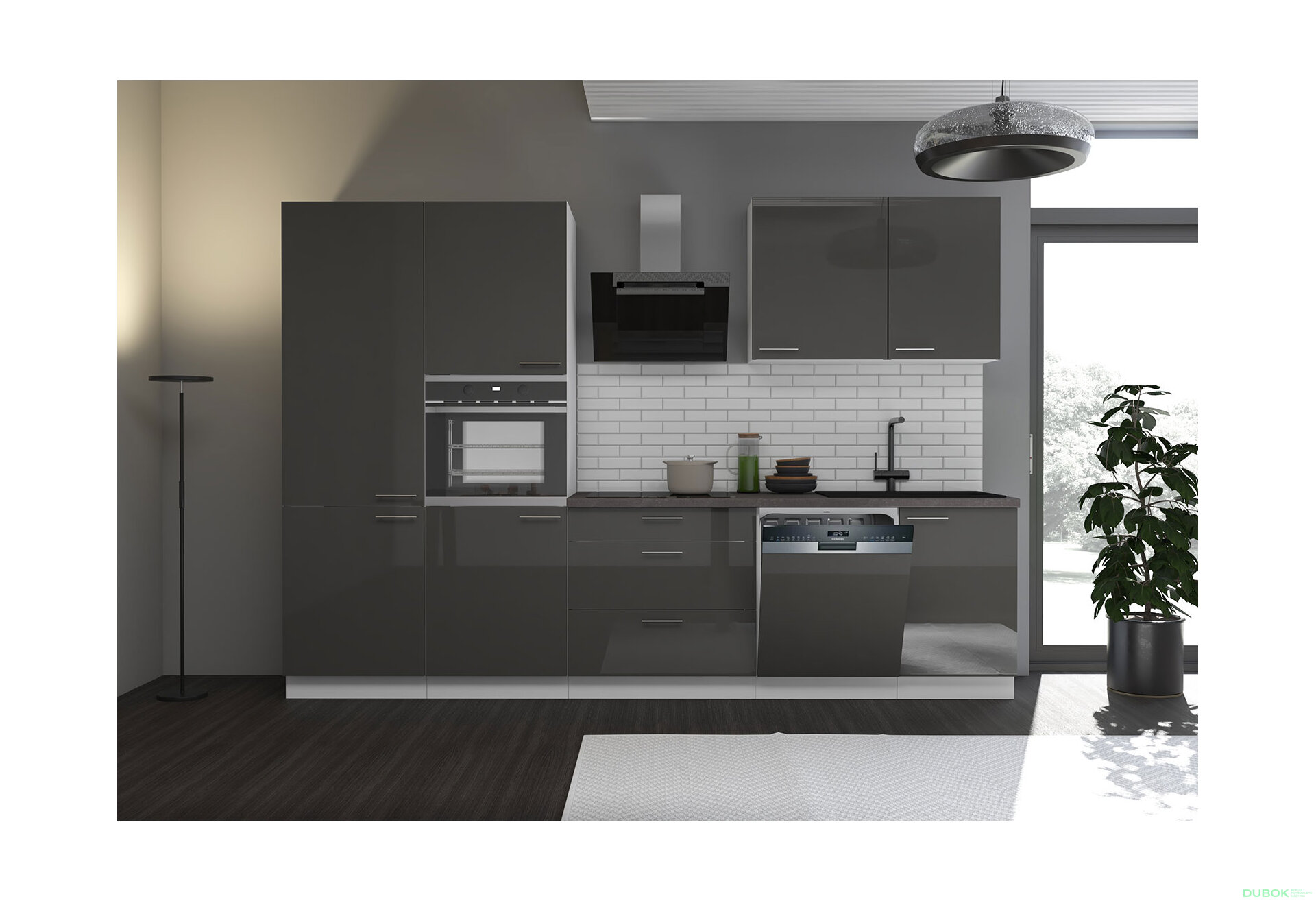 Fotografie 6 - Modulární kuchyně Lara bílý / šedý lesk