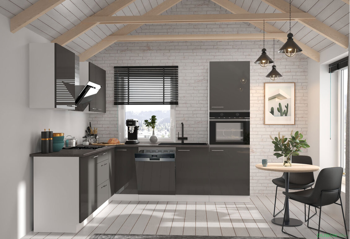 Fotografie 7 - Modulární kuchyně Lara bílý / šedý lesk