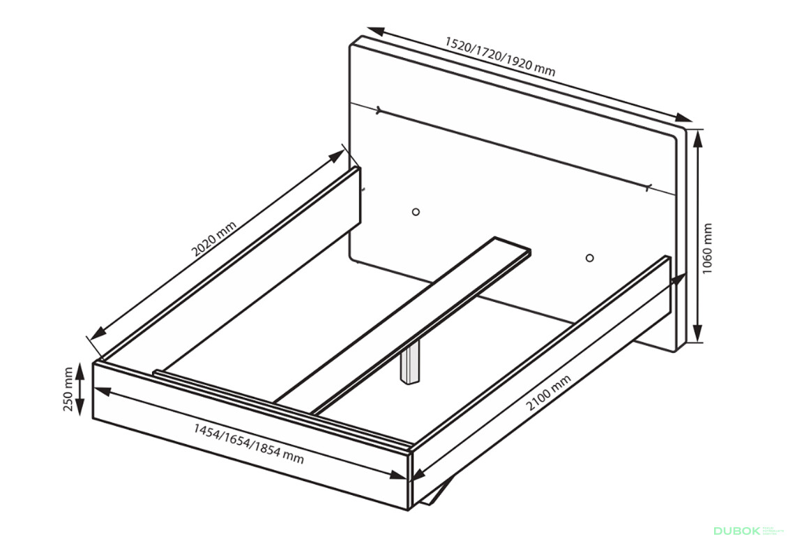 Fotografie 3 - Postel 1,4x2,0 s čalouněným měkkým čelem, bílý lesk Family