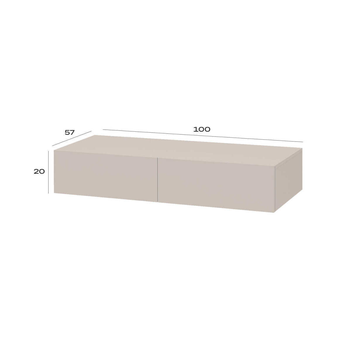 Psací stůl 100 cm kašmír Space (obrázek 3)