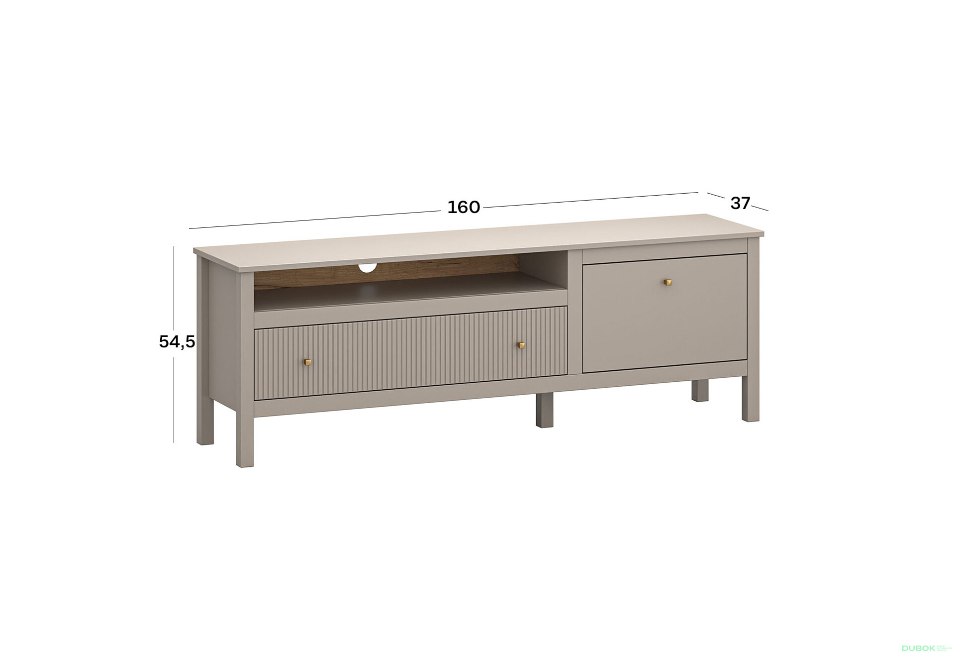 Fotografie 3 - TV stolek 1d1s/160 (B) taupe Kleo