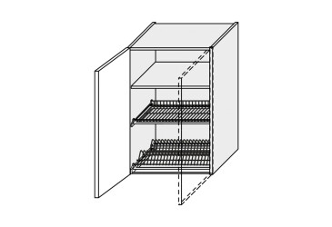 Vrchní 60VS/900 1dveřová sušička Pro Blum+GTV levá Millenium Premium