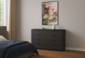 Fotografie 2 - Komoda Ron 8 s 8 zásuvkami 130x38x81 grafit